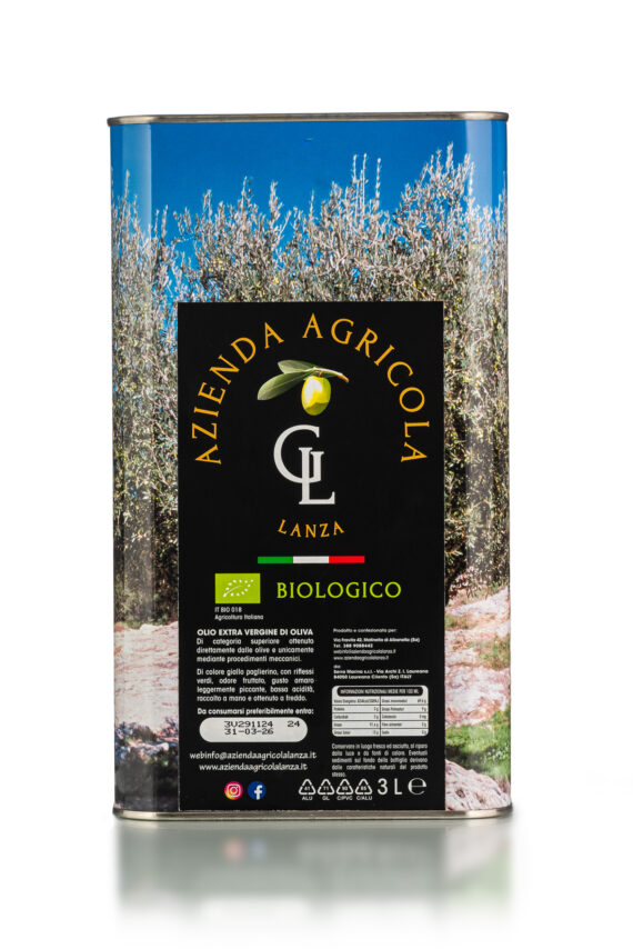 Olio extravergine d'Oliva biologico 3 Litri