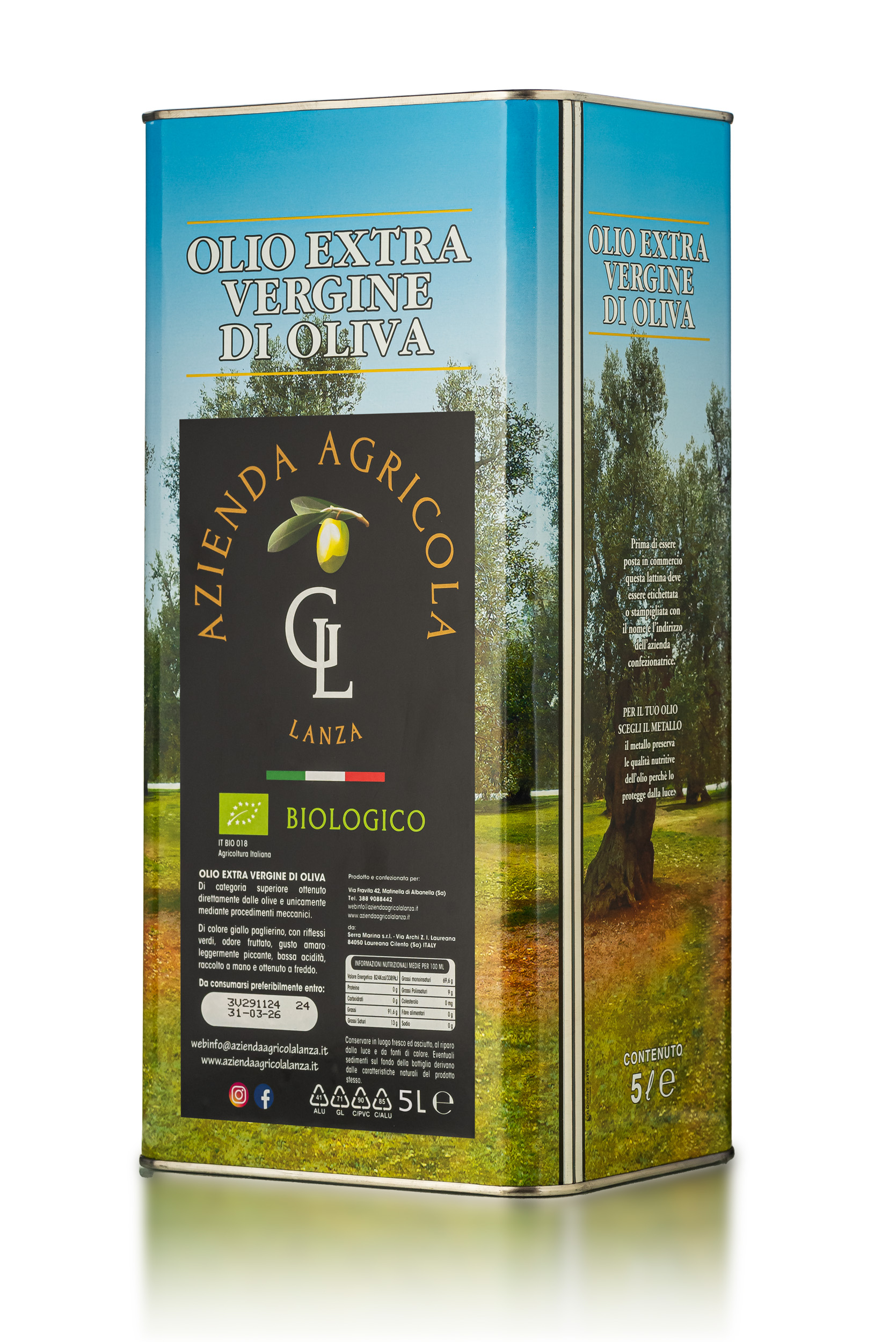 agricola_Lanza_093_olio_evo_bio_5L Olio extravergine d'Oliva biologico 5 Litri